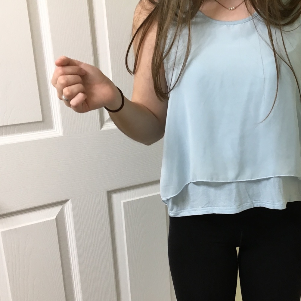 Blue Sleeveless Shirt